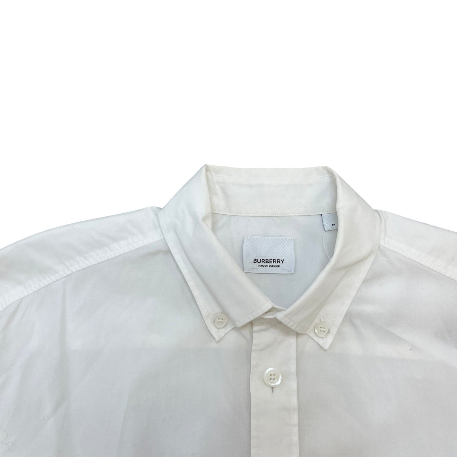 Men's Monogram Motif Long Sleeve Shirt White Size M - Photo 5