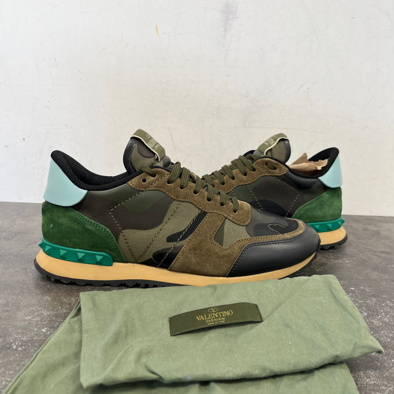 Men's Rockrunner Camouflage Low Trainers Green Size UK 7 / EU 41