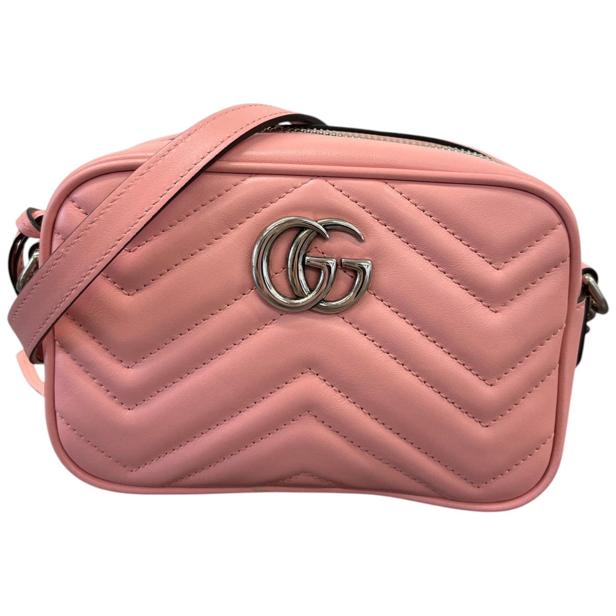 Women's Small GG Marmont Camera Crossbody Bag Pink - Photo 1