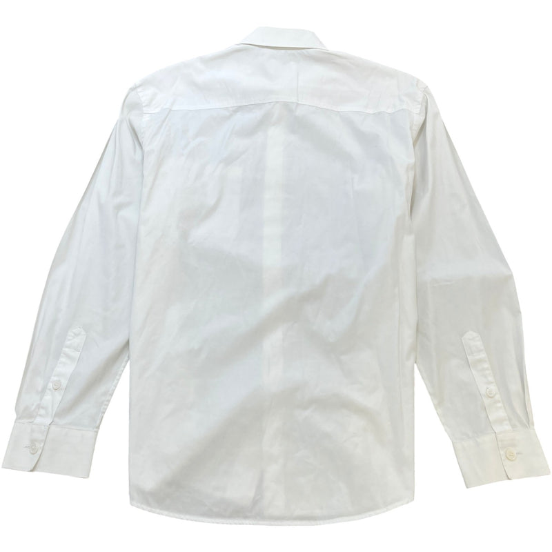 Men's Monogram Motif Long Sleeve Shirt White Size M