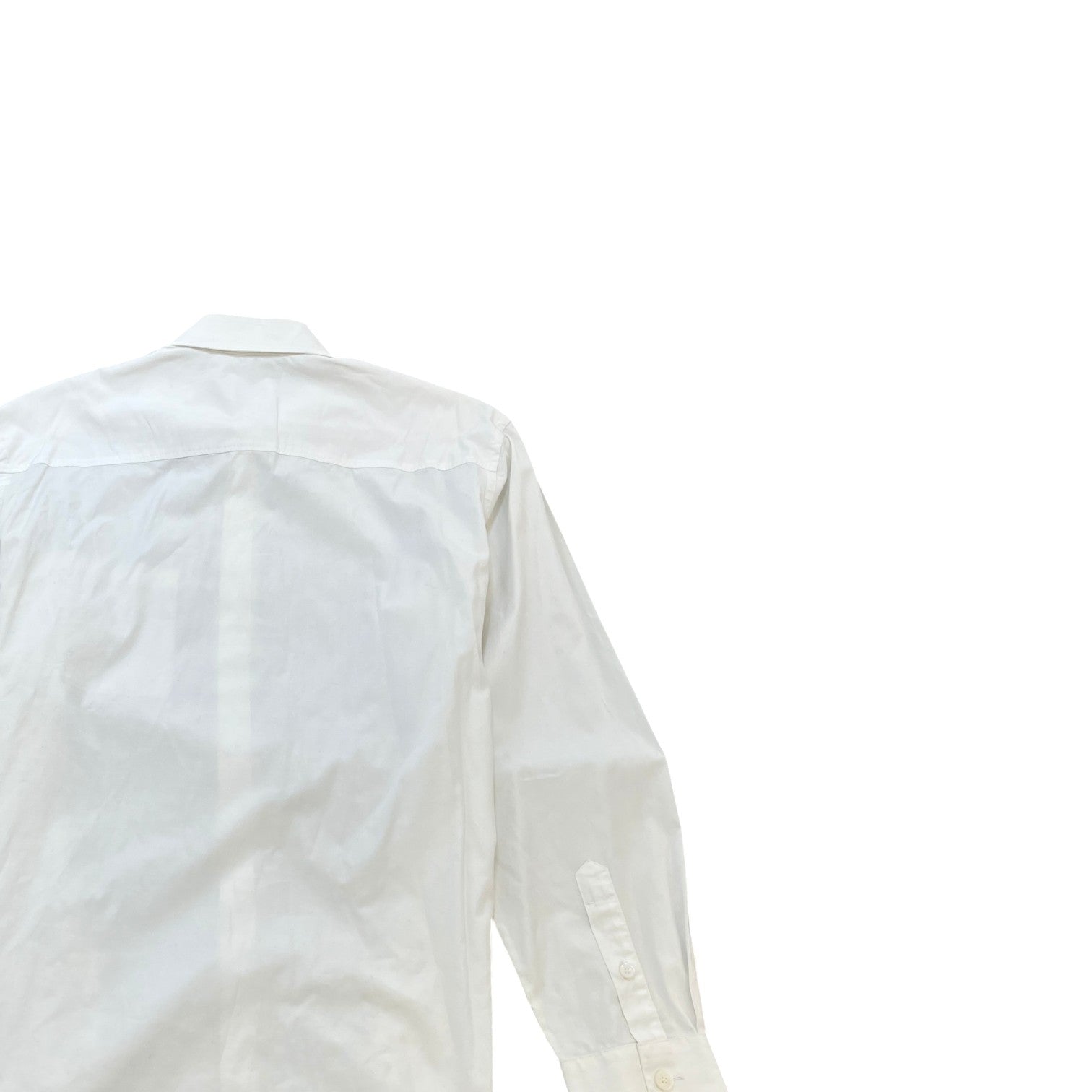 Men's Monogram Motif Long Sleeve Shirt White Size M - Photo 4