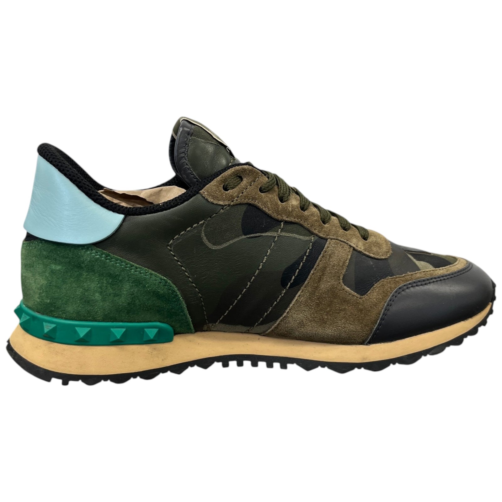 Men's Rockrunner Camouflage Low Trainers Green Size UK 7 / EU 41 - Photo 4