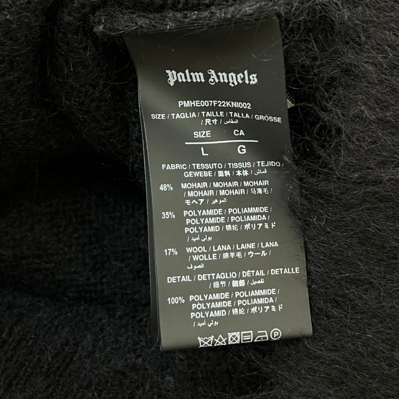 Men's Sprayed Palm Intarsia Sweatshirt Black Size L