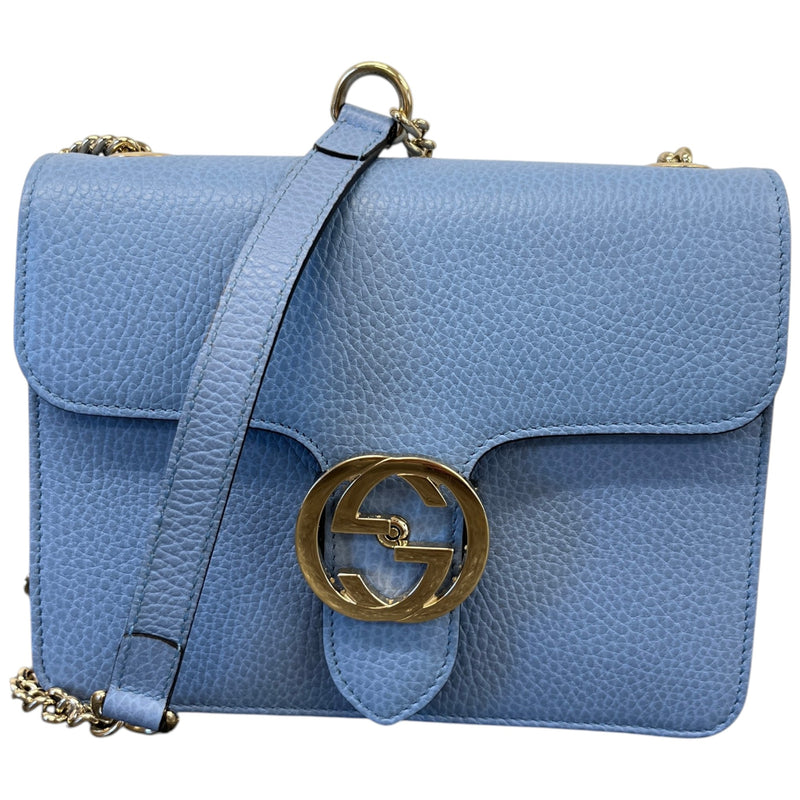 Women's Interlocking G Crossbody Bag Blue