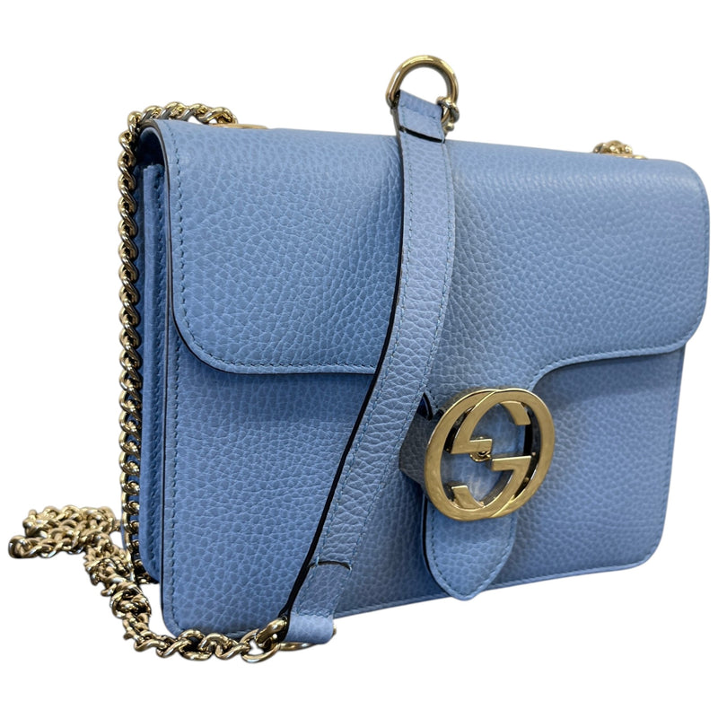 Women's Interlocking G Crossbody Bag Blue
