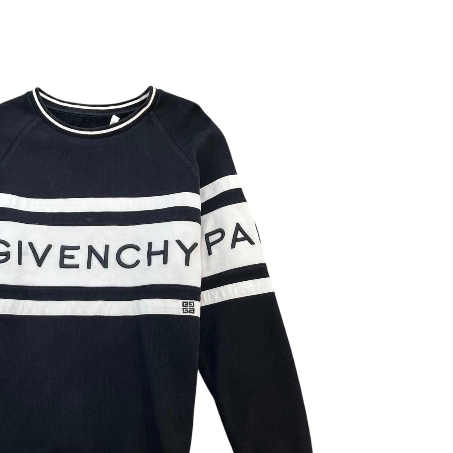 Men's Embroidered Logo Sweatshirt Black Size M - Photo 3