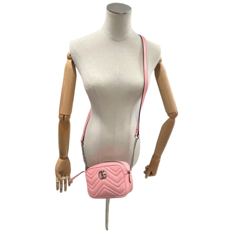 Women's Small GG Marmont Camera Crossbody Bag Pink