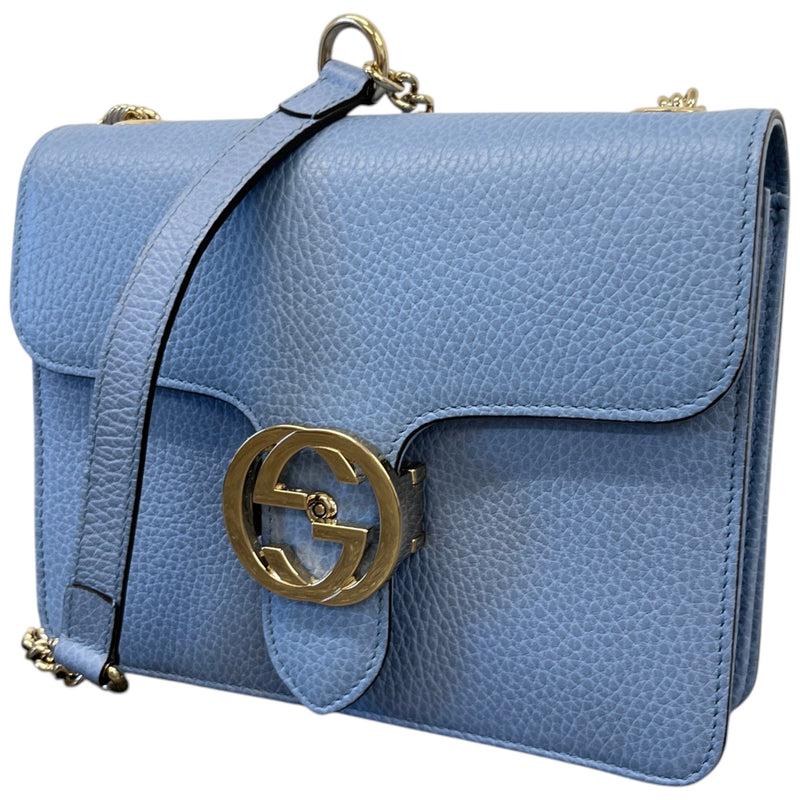 Women's Interlocking G Crossbody Bag Blue