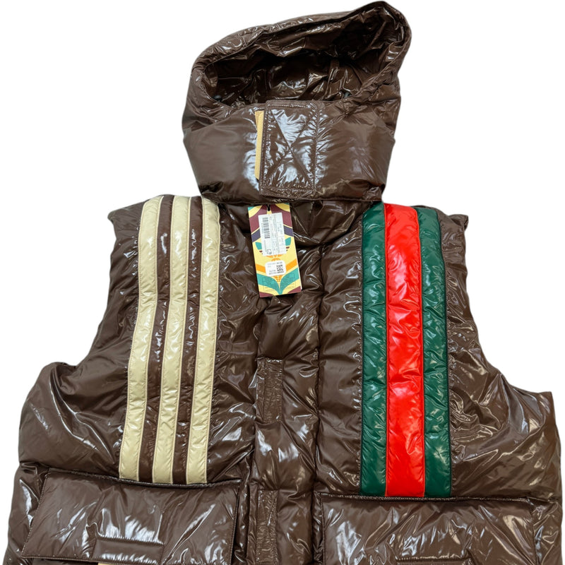 Men's X Adidas Web Stripe Gilet Brown Size M