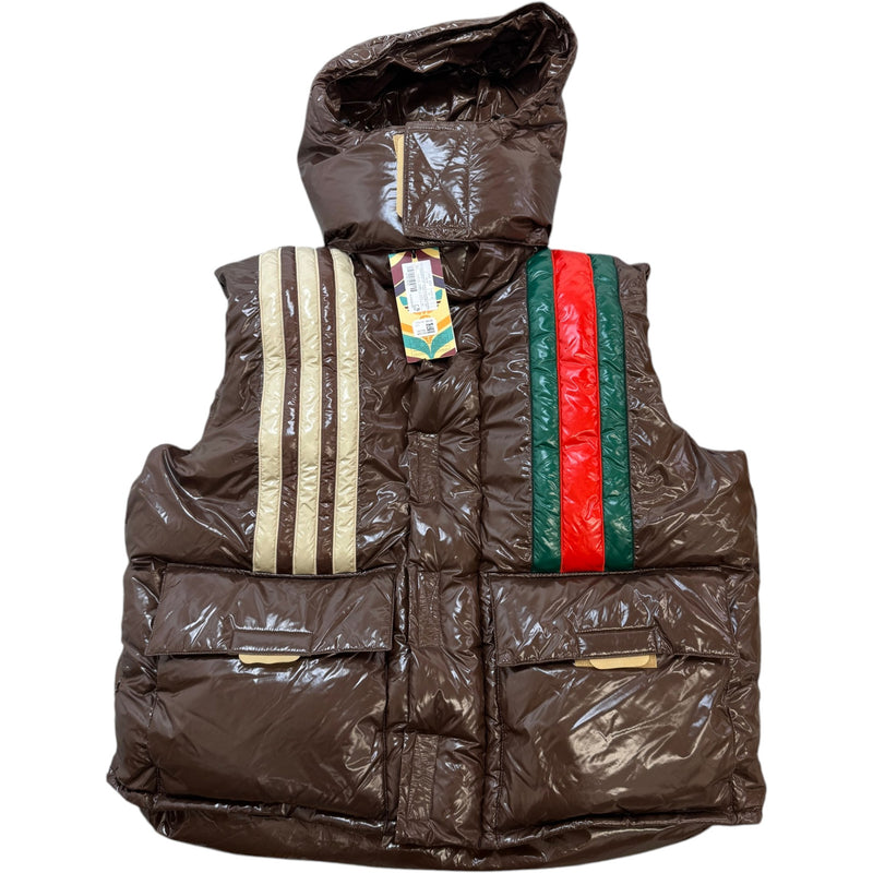 Men's X Adidas Web Stripe Gilet Brown Size M
