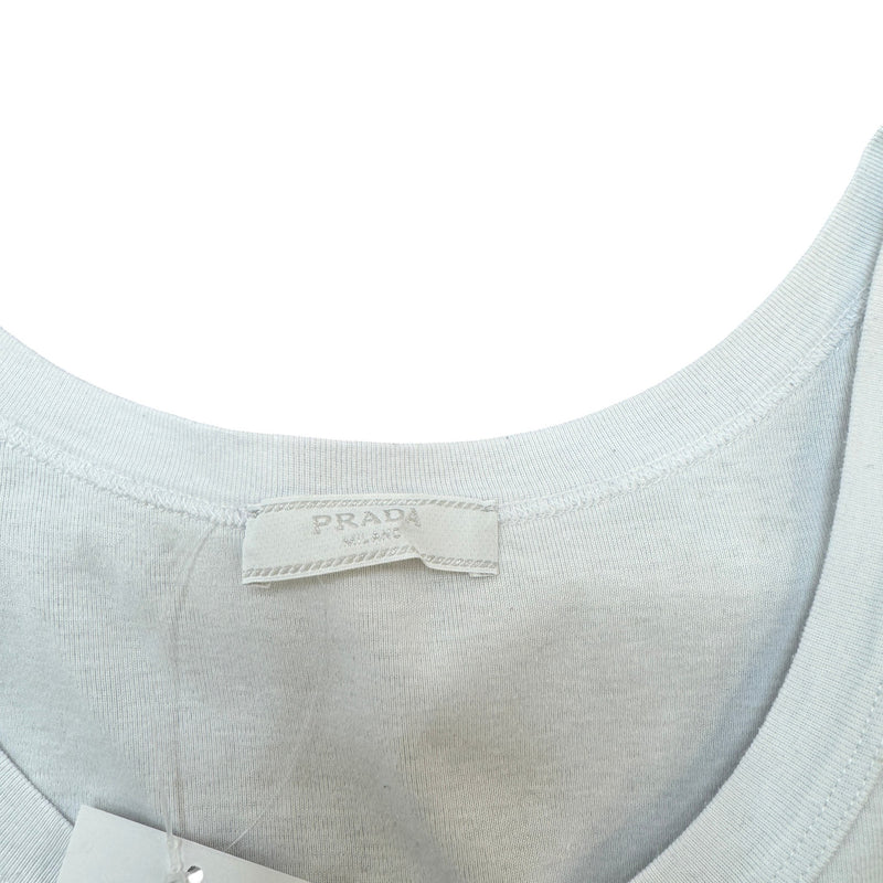 Men's Plaque Logo Vest White Size XL