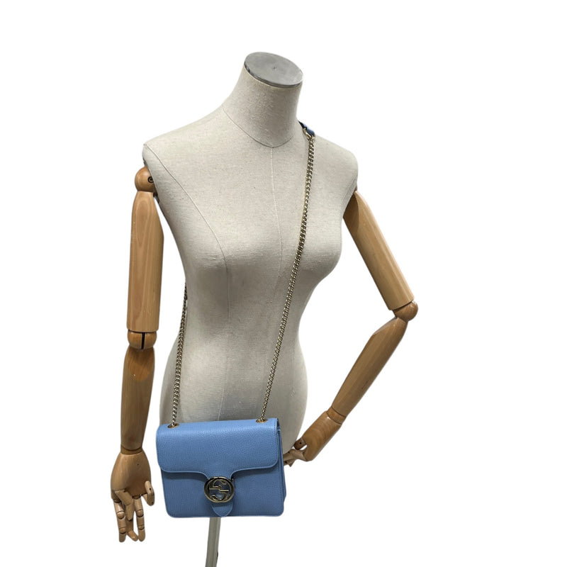 Women's Interlocking G Crossbody Bag Blue