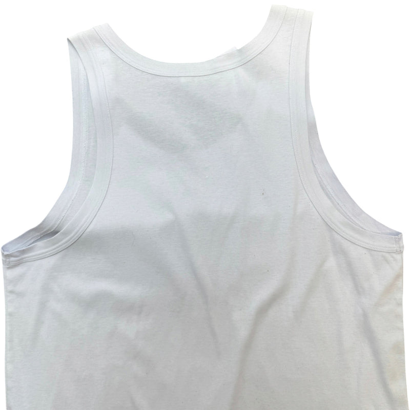 Men's Plaque Logo Vest White Size XL