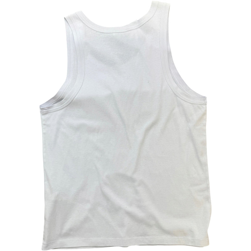Men's Plaque Logo Vest White Size XL