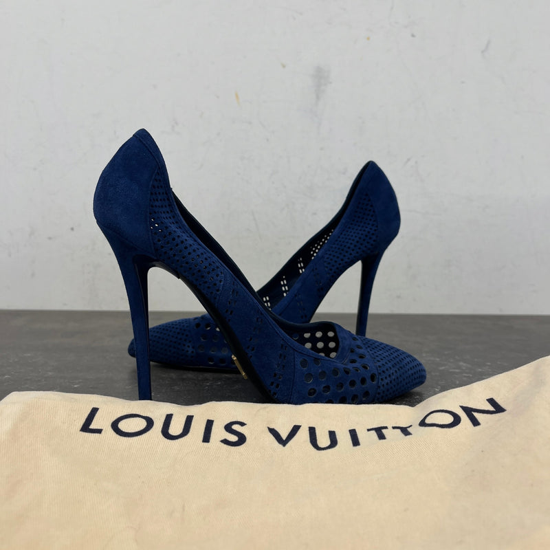 Women's Laser Cut Print Heels Nude Size UK 6 / EU 39