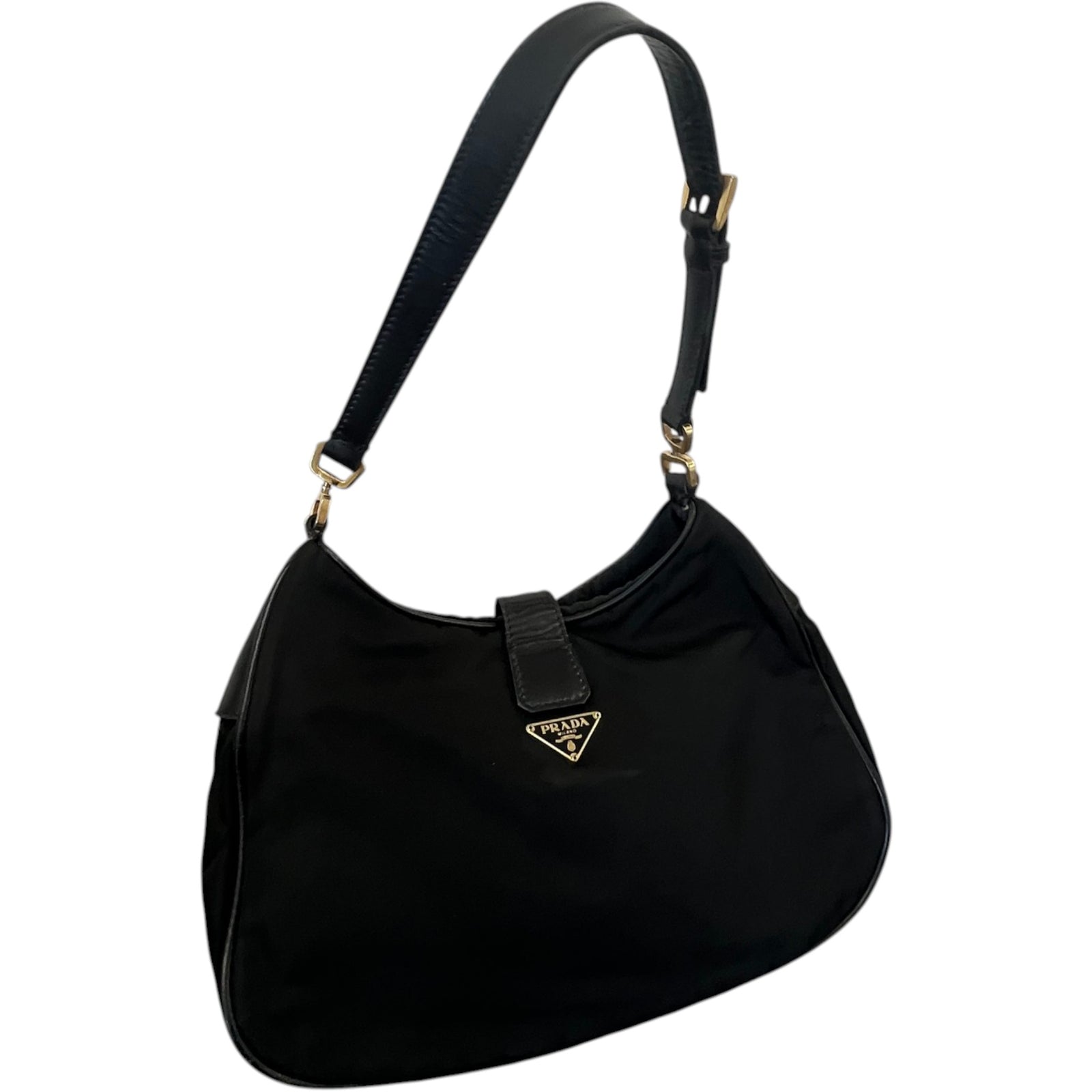 Women's Tessuto Nylon Handbag Black - Photo 8