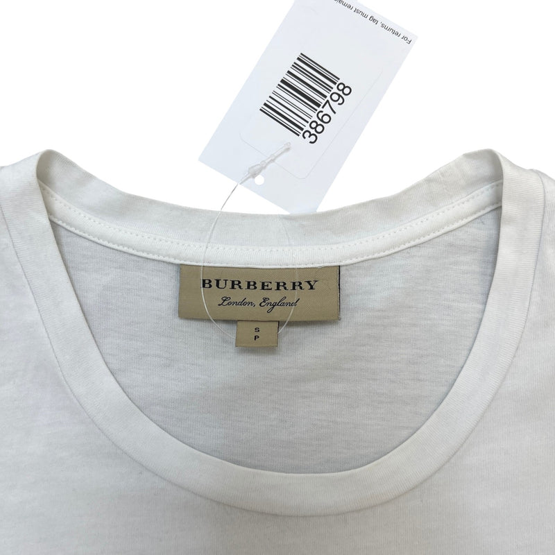 Men's Embroidered Logo T-Shirt White Size S