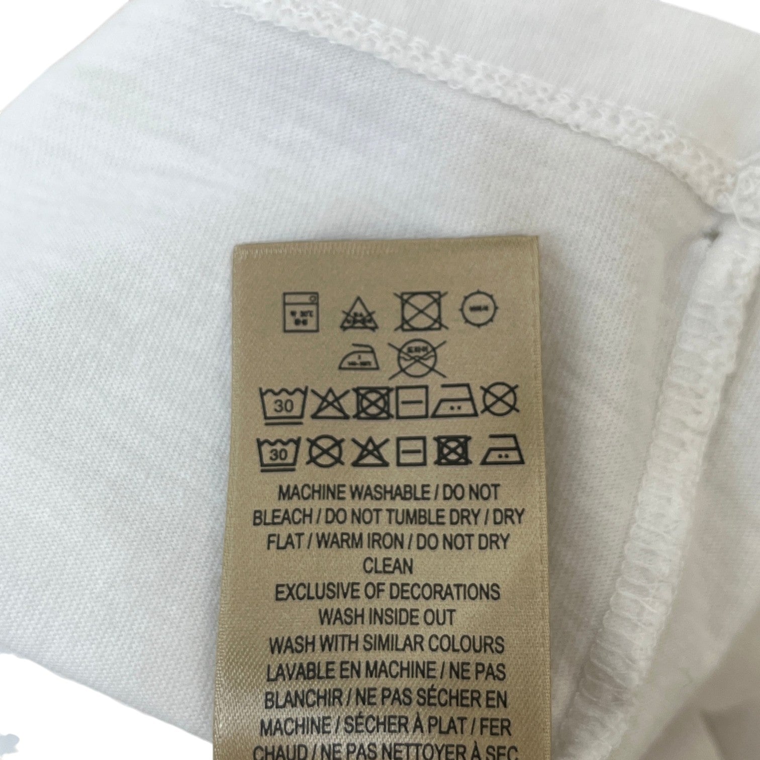 Men's Embroidered Logo T-Shirt White Size S - Photo 8