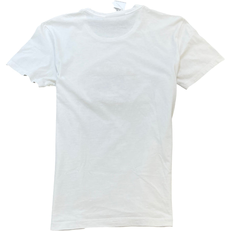Men's Embroidered Logo T-Shirt White Size S