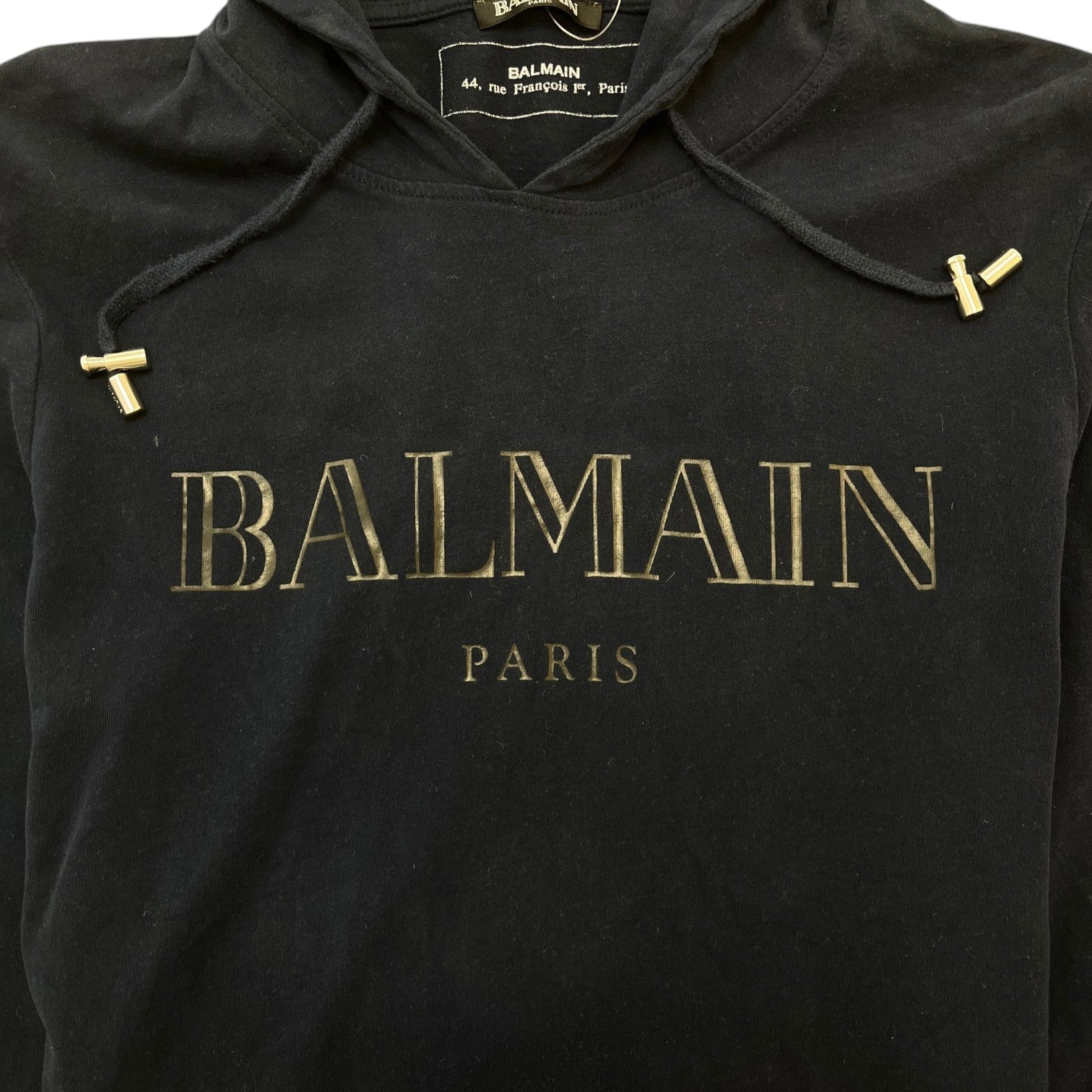 Men's Logo Print T-Shirt Hoodie Navy Size M - Photo 7