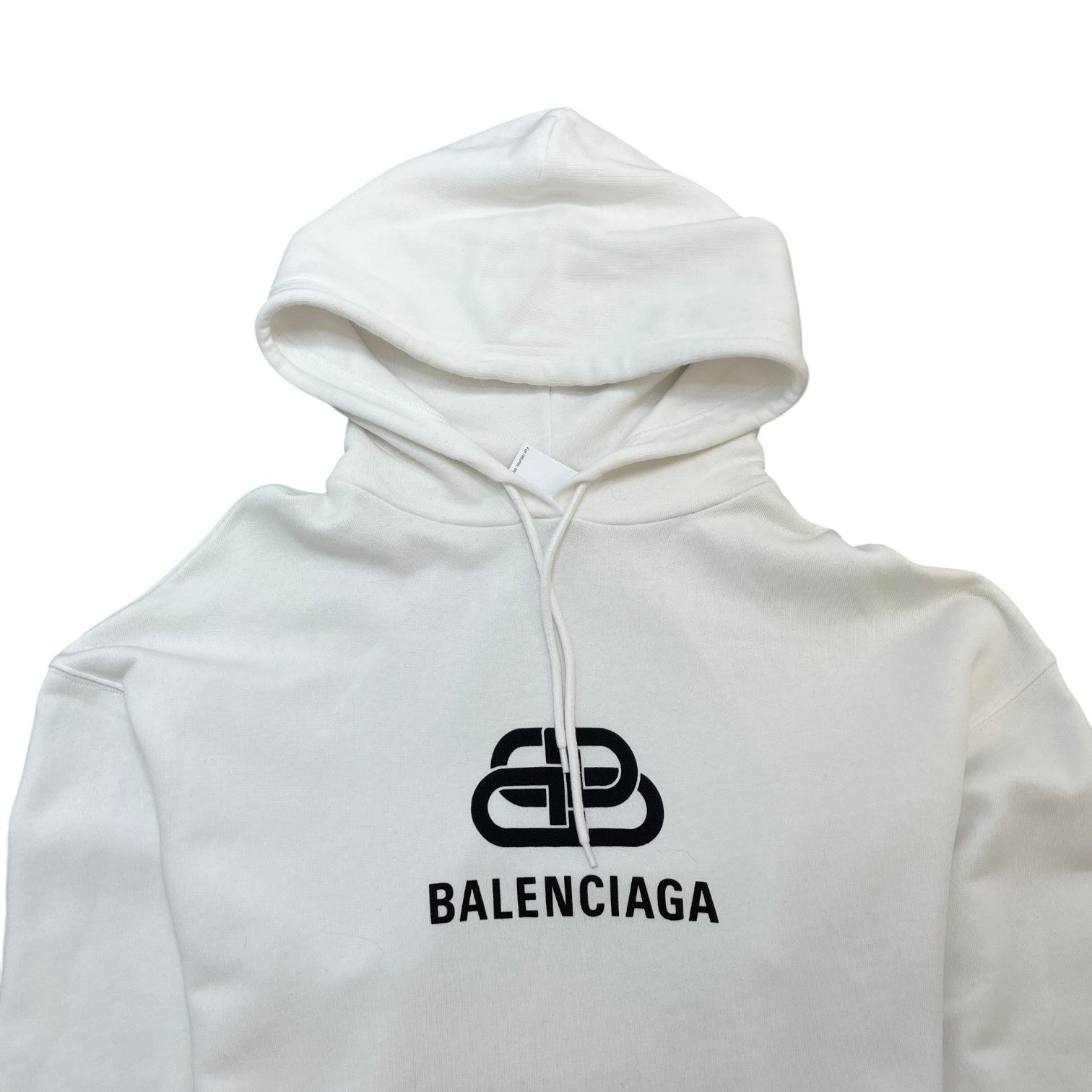Men's Logo Print Hoodie White Size XS - Photo 5