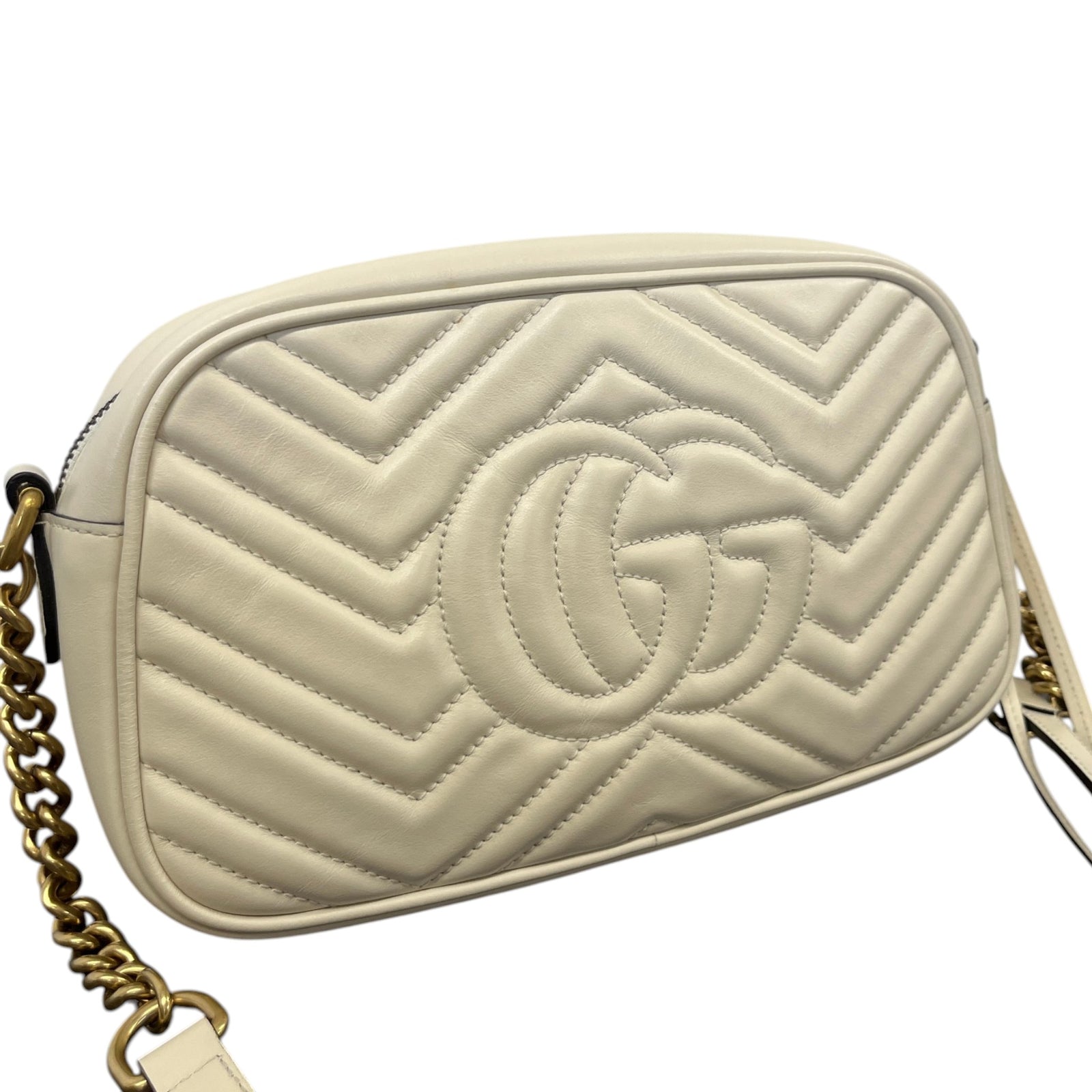 Women's Gg Marmont Bag Cream - Photo 8