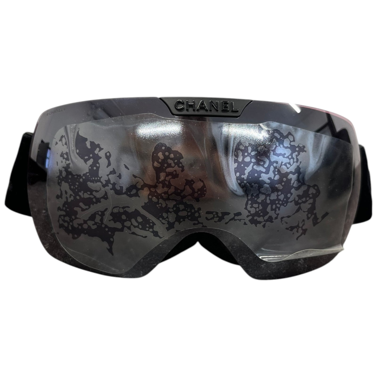 Women's Chanel Shield A71733 Ski Goggles Sunglasses Black - Photo 1