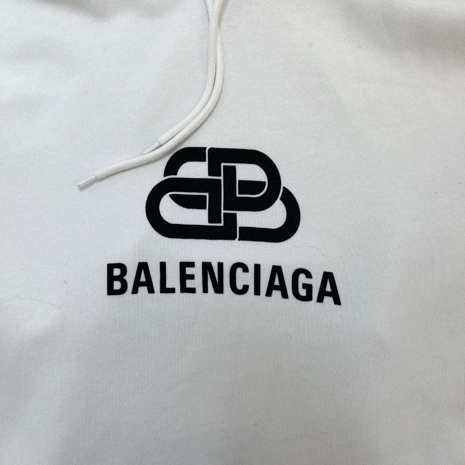 Men's Logo Print Hoodie White Size XS - Photo 6