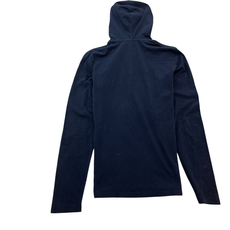 Men's Logo Print T-Shirt Hoodie Navy Size M