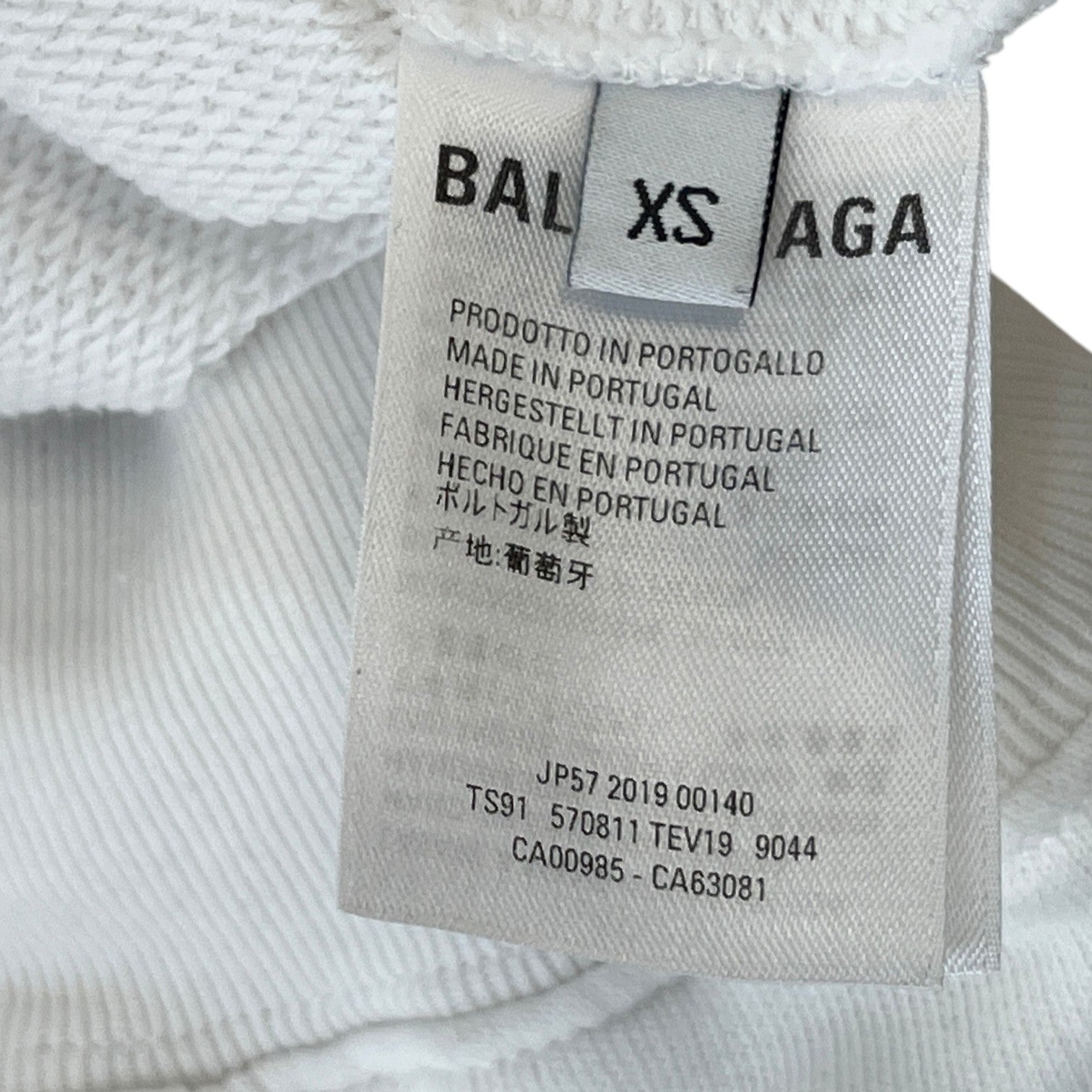 Men's Logo Print Hoodie White Size XS - Photo 8