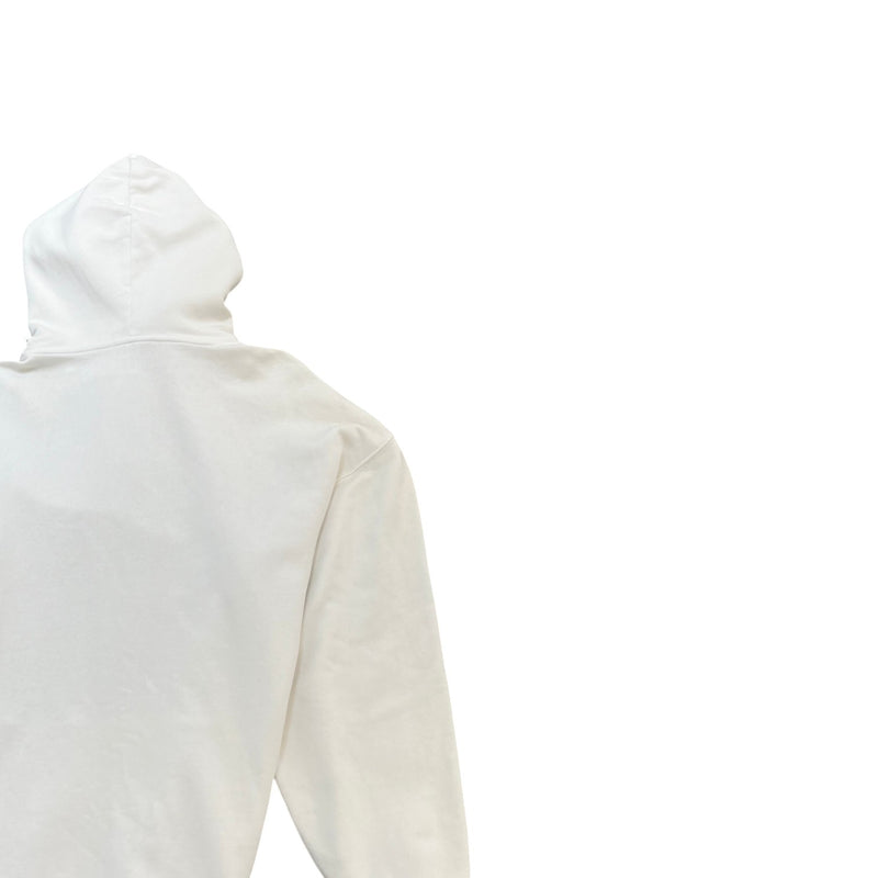 Men's Logo Print Hoodie White Size XS