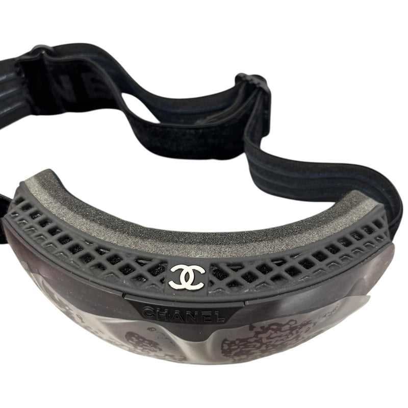 Women's Chanel Shield A71733 Ski Goggles Sunglasses Black