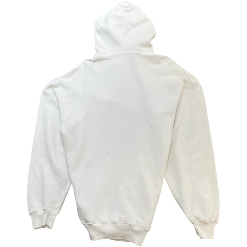 Men's Logo Print Hoodie White Size XS