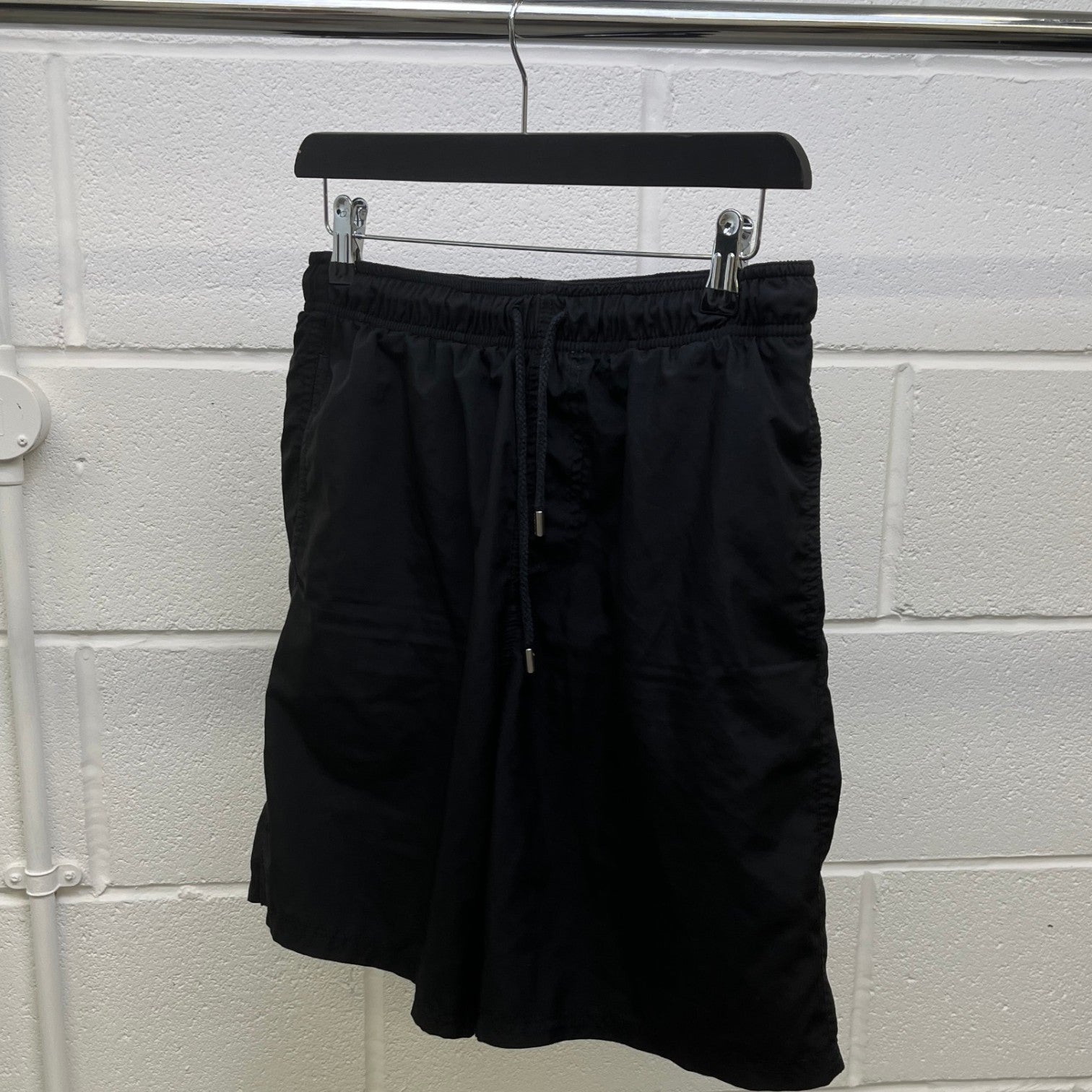 Men's Plain Swim Shorts Black Size M - Photo 8
