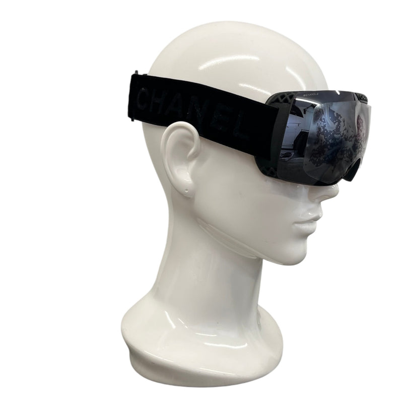 Women's Chanel Shield A71733 Ski Goggles Sunglasses Black
