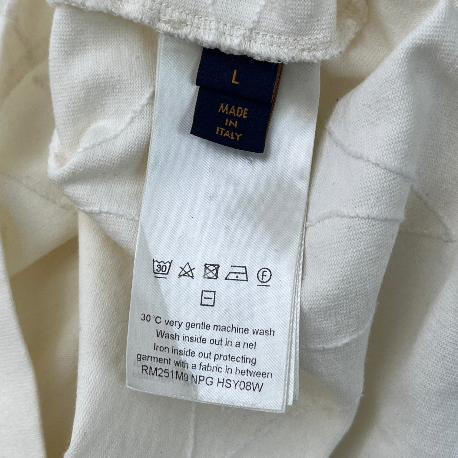 Men's Monogram T-Shirt Cream Size L - Photo 6