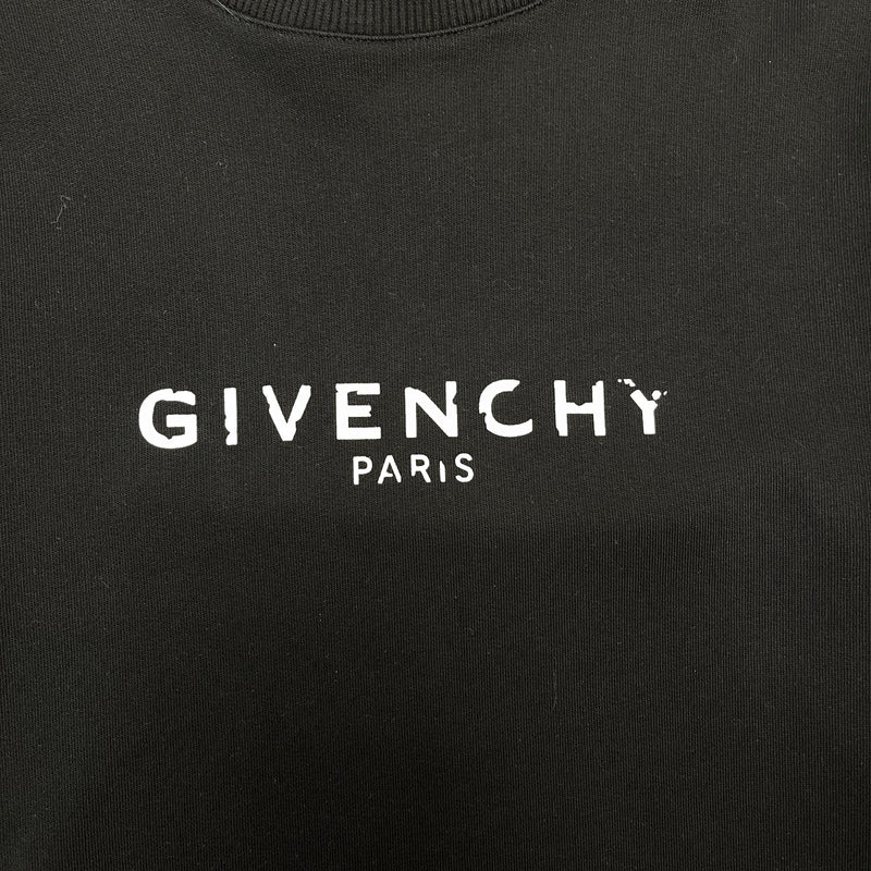 Men's Logo Print Sweatshirt Black Size S