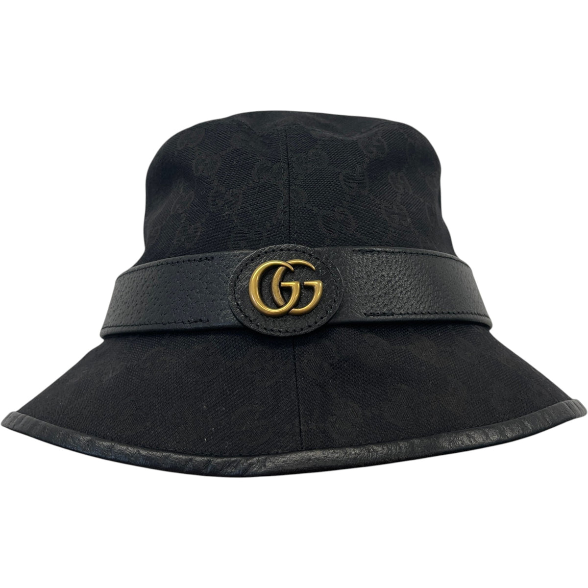 Men's GG Supreme Bucket Hat Black Size S - Photo 1