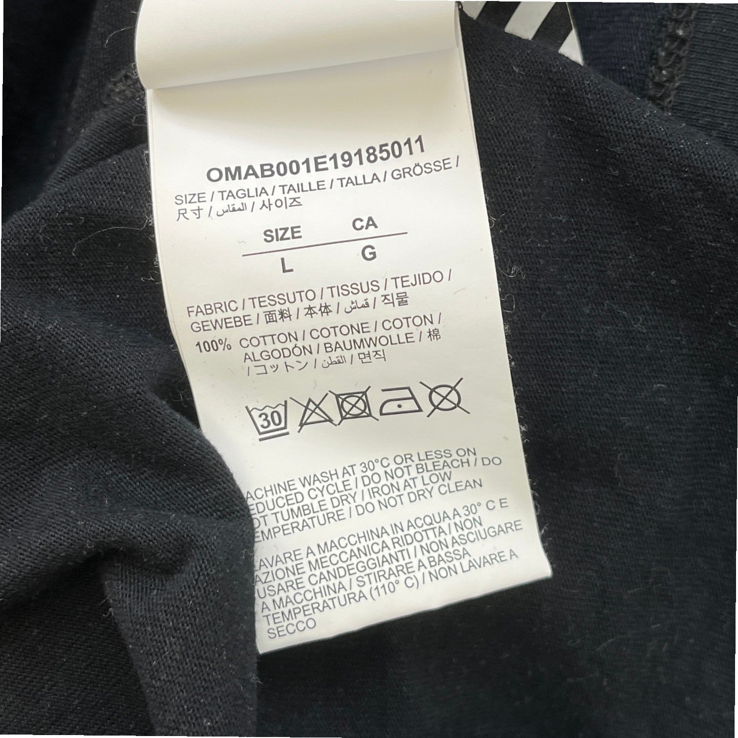 Men's Diag Hand Card Long Sleeve T-Shirt Black Size L - Photo 6