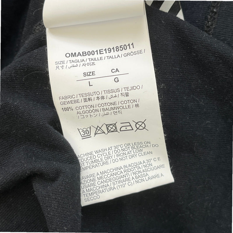 Men's Diag Hand Card Long Sleeve T-Shirt Black Size L