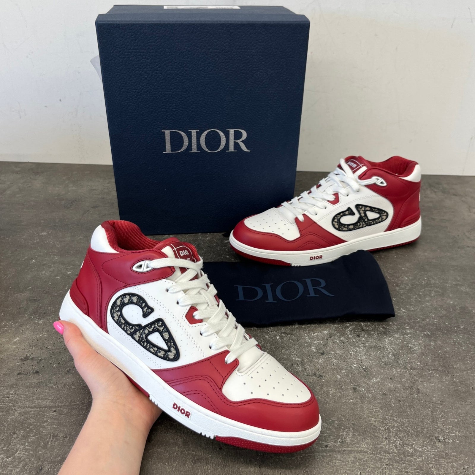 Men's B57 High Trainers Red Size EU 42 / UK 8 - Photo 12