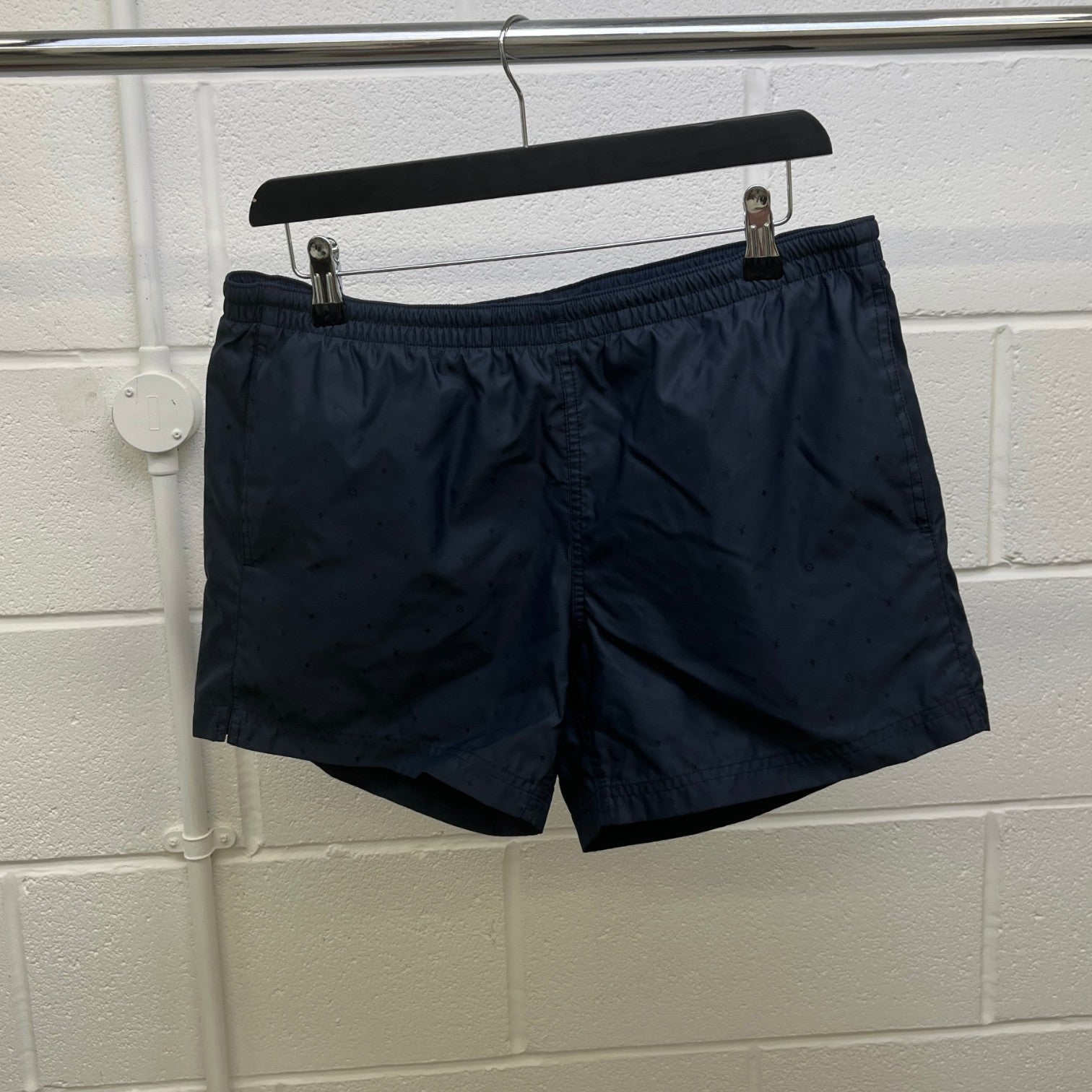 Men's Micro Monogram Swim Shorts Navy Size M - Photo 7