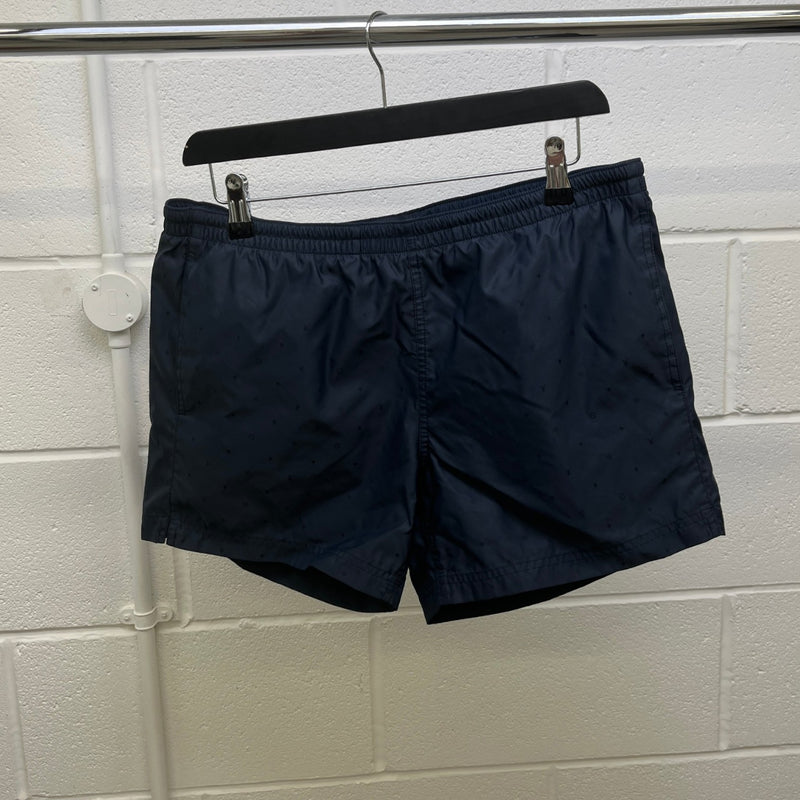 Men's Micro Monogram Swim Shorts Navy Size M