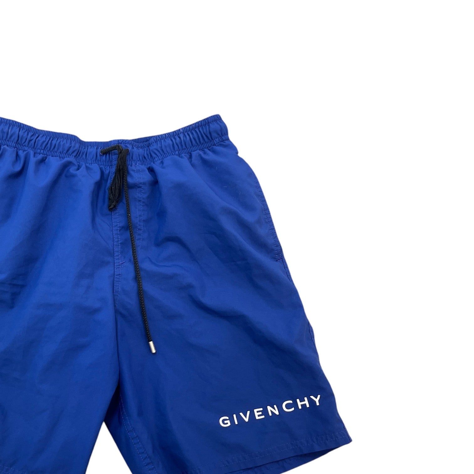 Men's Logo Print Swim Shorts Blue Size M - Photo 3