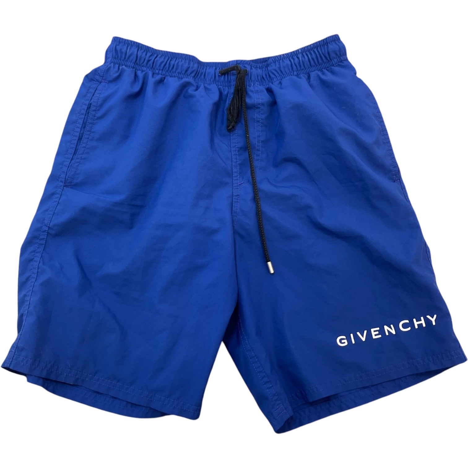 Men's Logo Print Swim Shorts Blue Size M - Photo 1