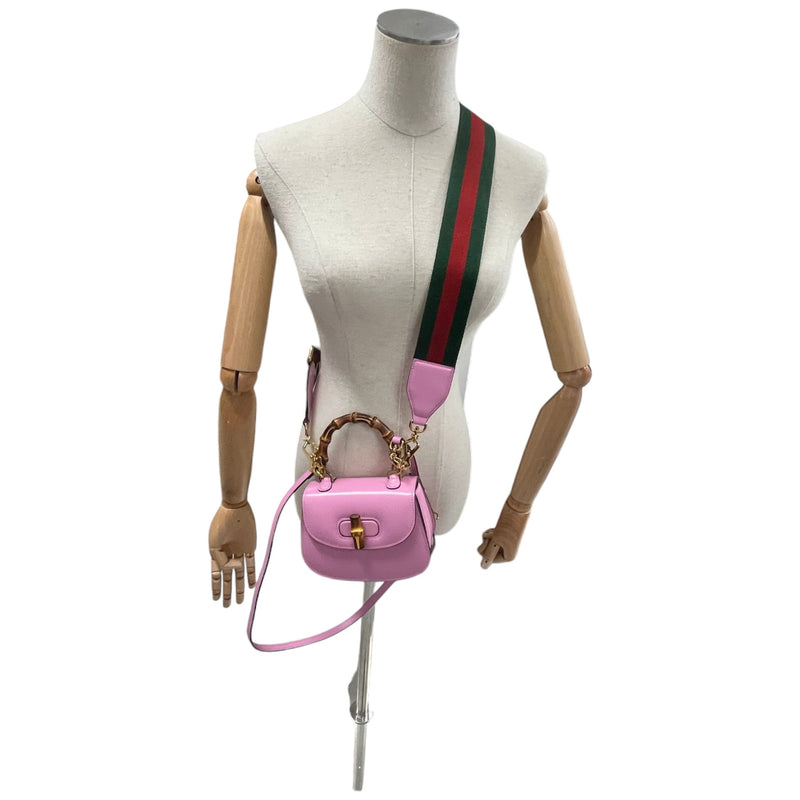 Women's Bamboo 1947 Mini Top Handle Handbag Pink