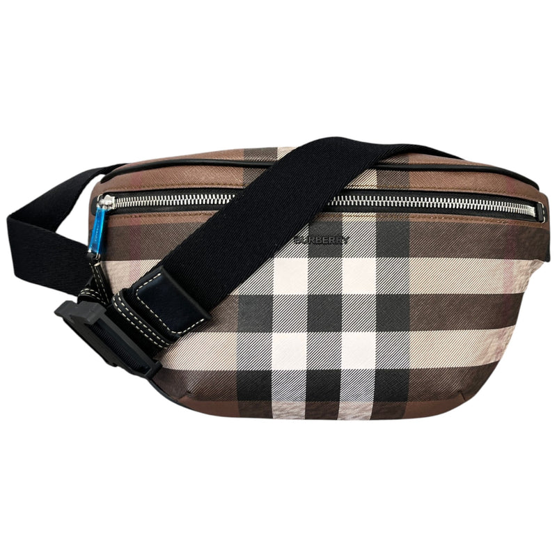 Men's Checkered Belt Bag Brown