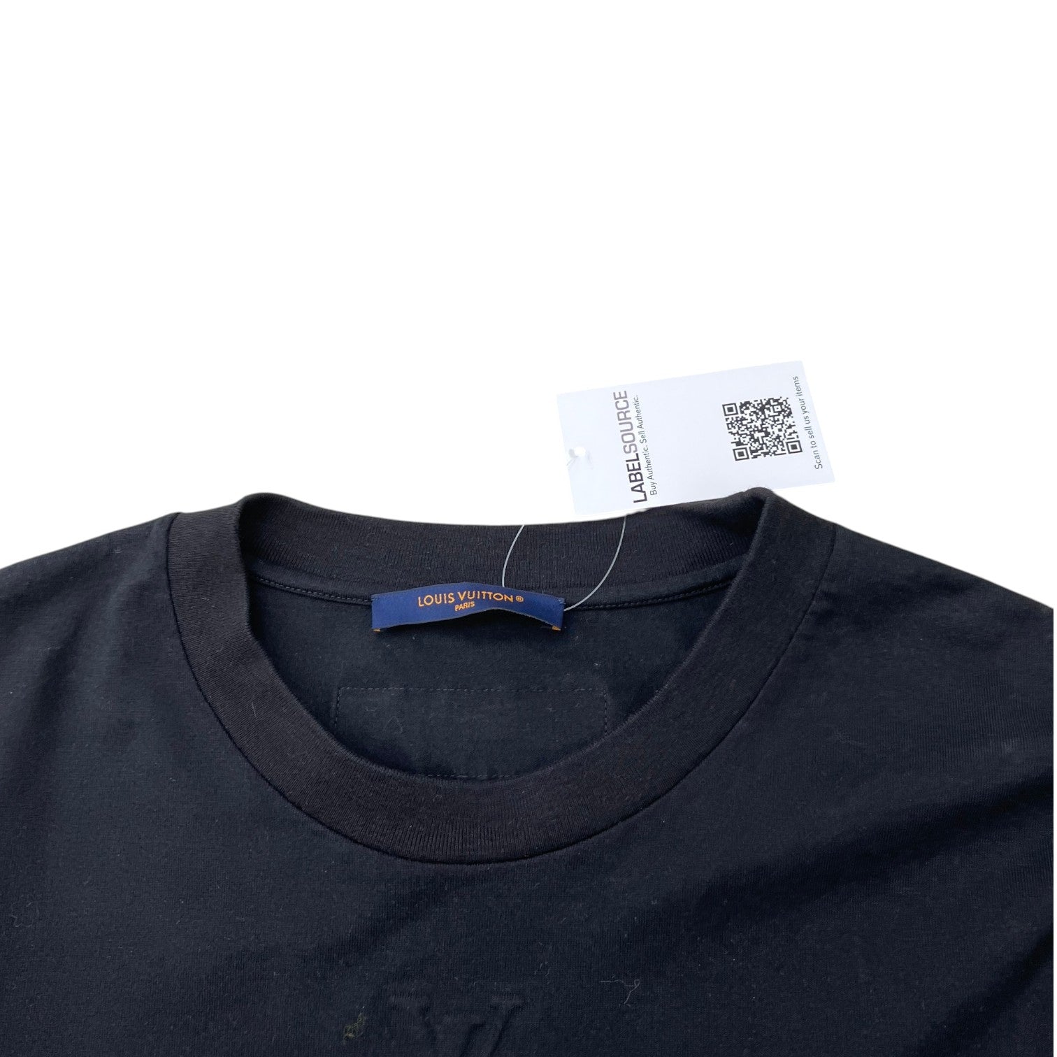 Men's LV Embossed T-Shirt Black Size XL - Photo 5