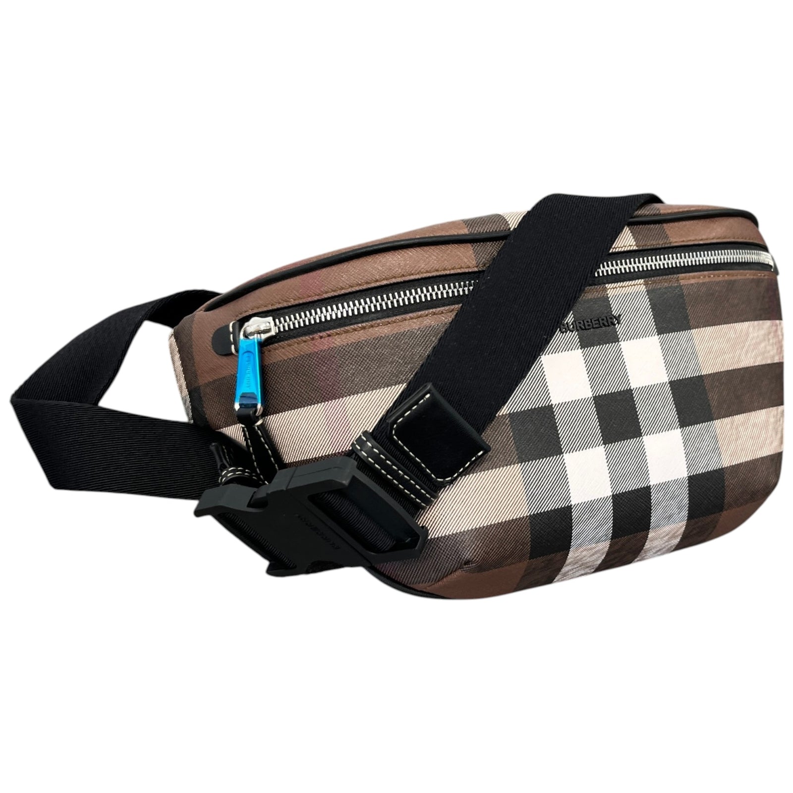 Men's Checkered Belt Bag Brown - Photo 4