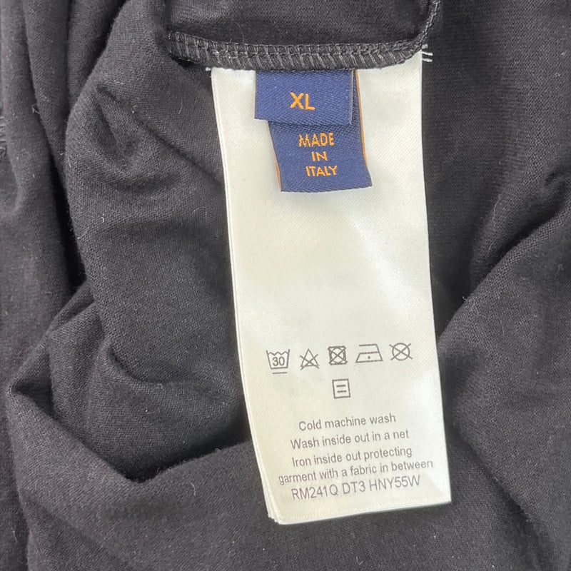 Men's LV Embossed T-Shirt Black Size XL